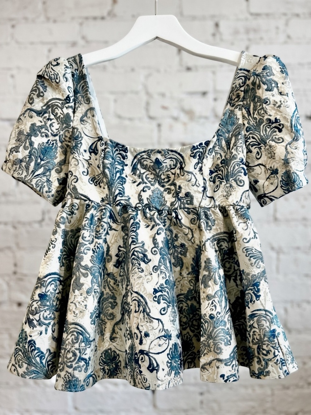 FREE PEOPLE Eloise Jaquard Blouse